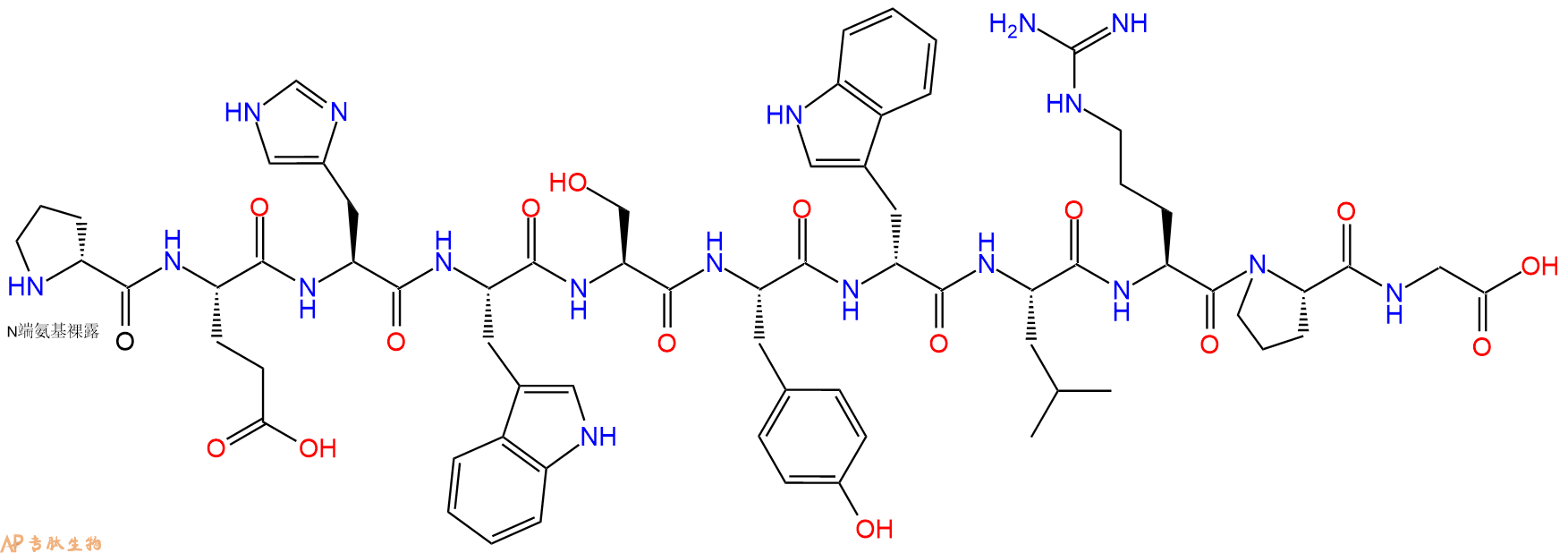 专肽生物产品H2N-DPro-Glu-His-Trp-Ser-Tyr-DTrp-Leu-Arg-Pro-Gly-