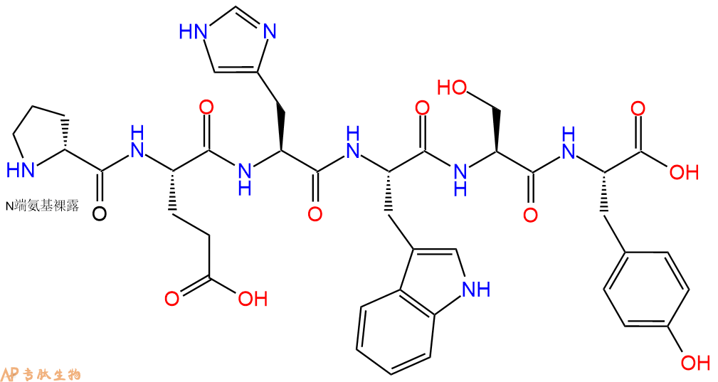 专肽生物产品H2N-DPro-Glu-His-Trp-Ser-Tyr-COOH