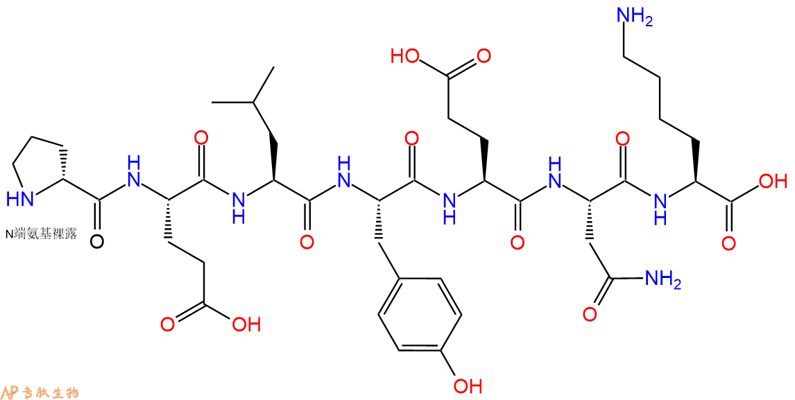 专肽生物产品H2N-DPro-Glu-Leu-Tyr-Glu-Asn-Lys-COOH