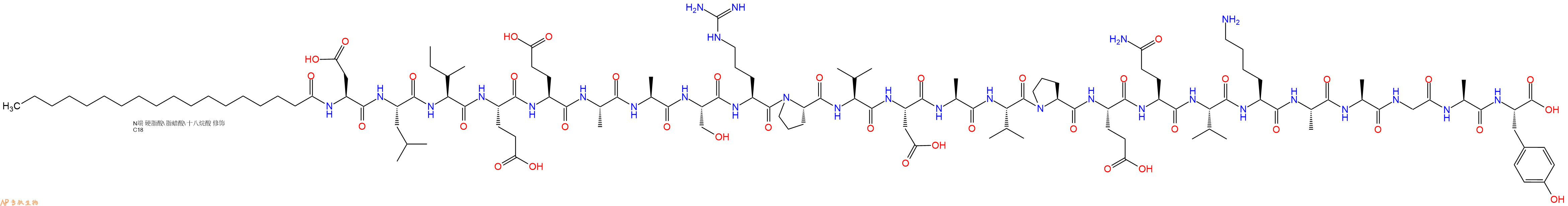 专肽生物产品Stearicacid-Asp-Leu-Ile-Glu-Glu-Ala-Ala-Ser-Arg-Pr