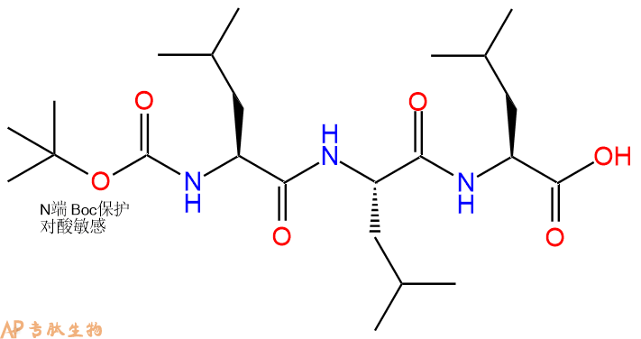 专肽生物产品Boc-Leu-Leu-Leu-COOH