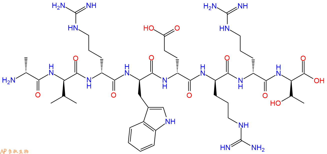 专肽生物产品H2N-DAla-DVal-DArg-DTrp-DGlu-DArg-DArg-DThr-COOH