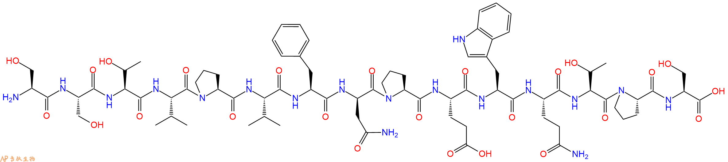 专肽生物产品H2N-Ser-Ser-Thr-Val-Pro-Val-Phe-DAsn-Pro-Glu-Trp-G
