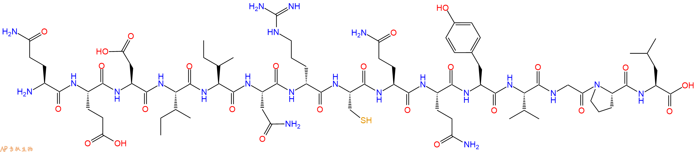 专肽生物产品H2N-Gln-Glu-Asp-Ile-Ile-Asn-DArg-Cys-Gln-Gln-Tyr-V