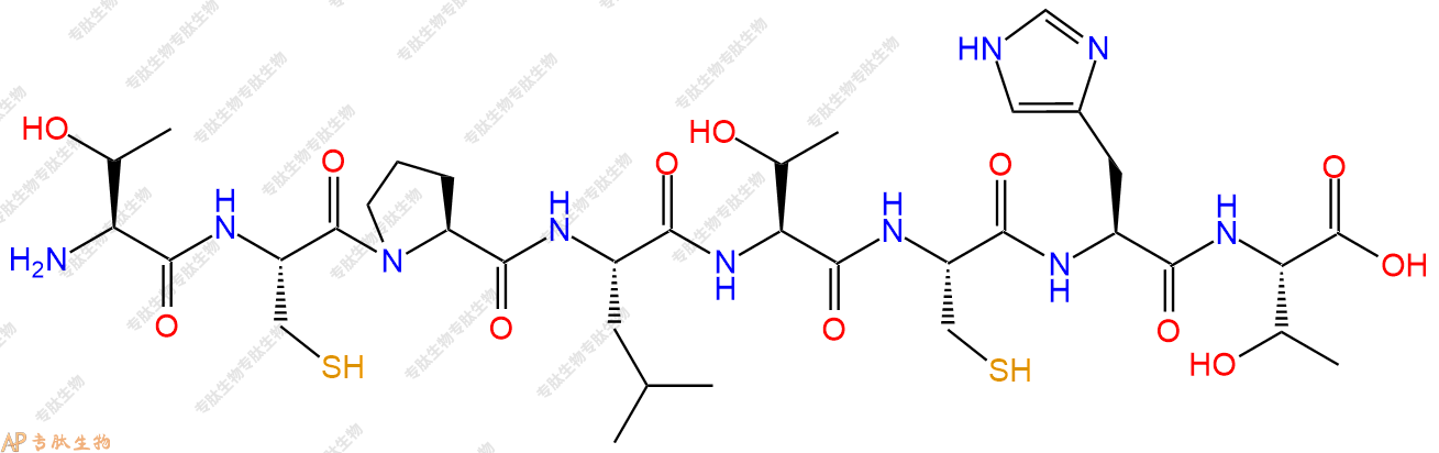 专肽生物产品H2N-Thr-Cys-Pro-Leu-Thr-Cys-His-Thr-COOH