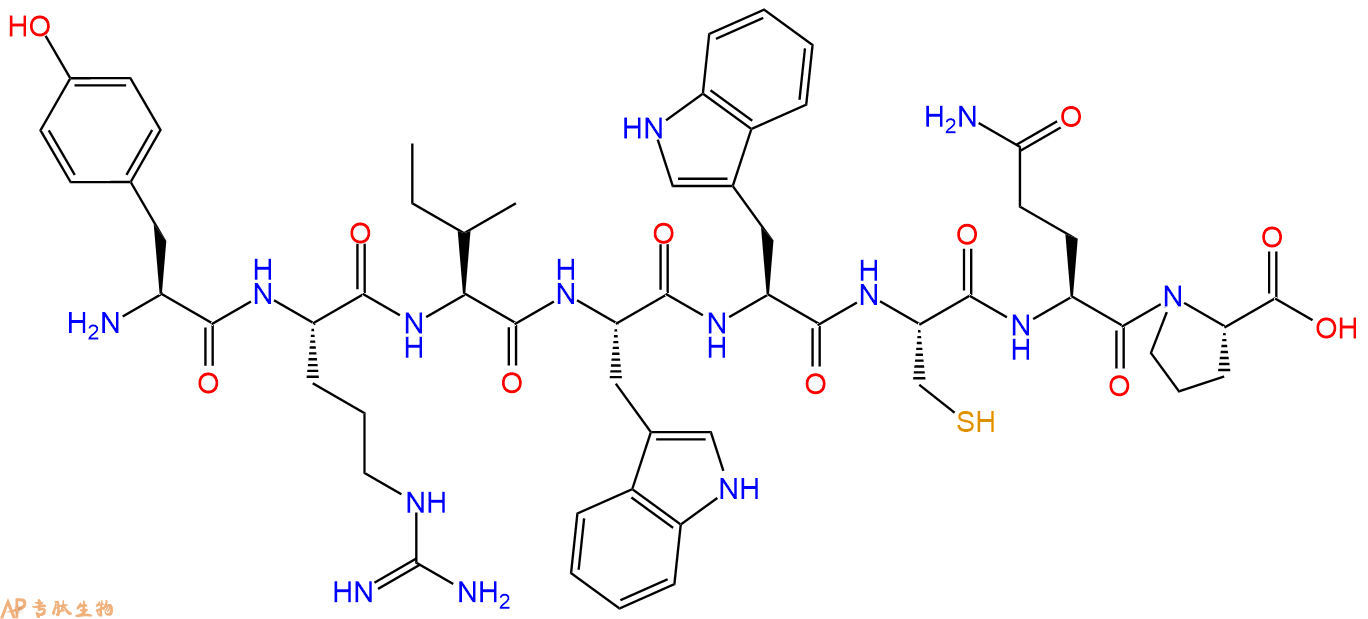 专肽生物产品H2N-Tyr-Arg-Ile-Trp-Trp-Cys-Gln-Pro-COOH