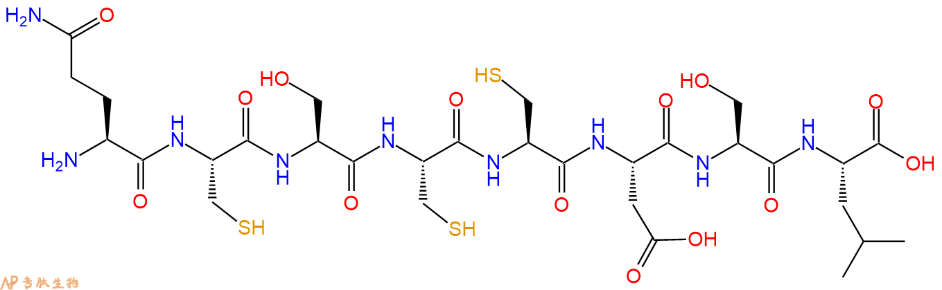 专肽生物产品H2N-Gln-Cys-Ser-Cys-Cys-Asp-Ser-Leu-COOH