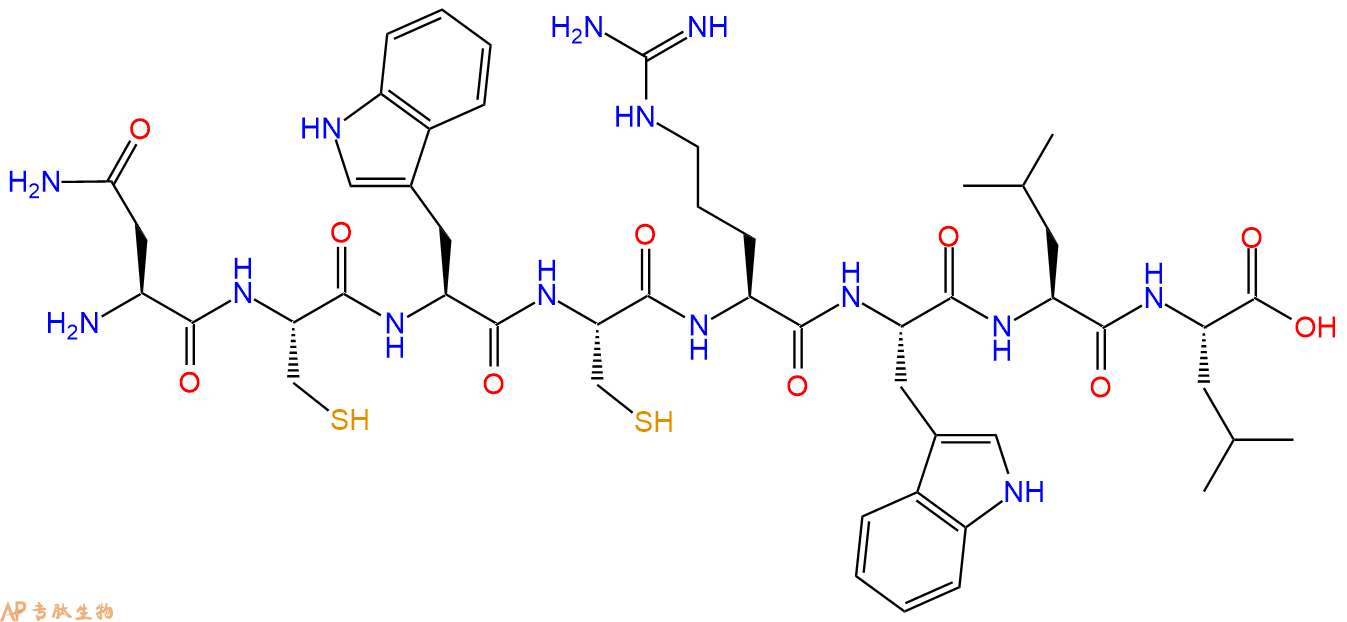 专肽生物产品H2N-Asn-Cys-Trp-Cys-Arg-Trp-Leu-Leu-COOH