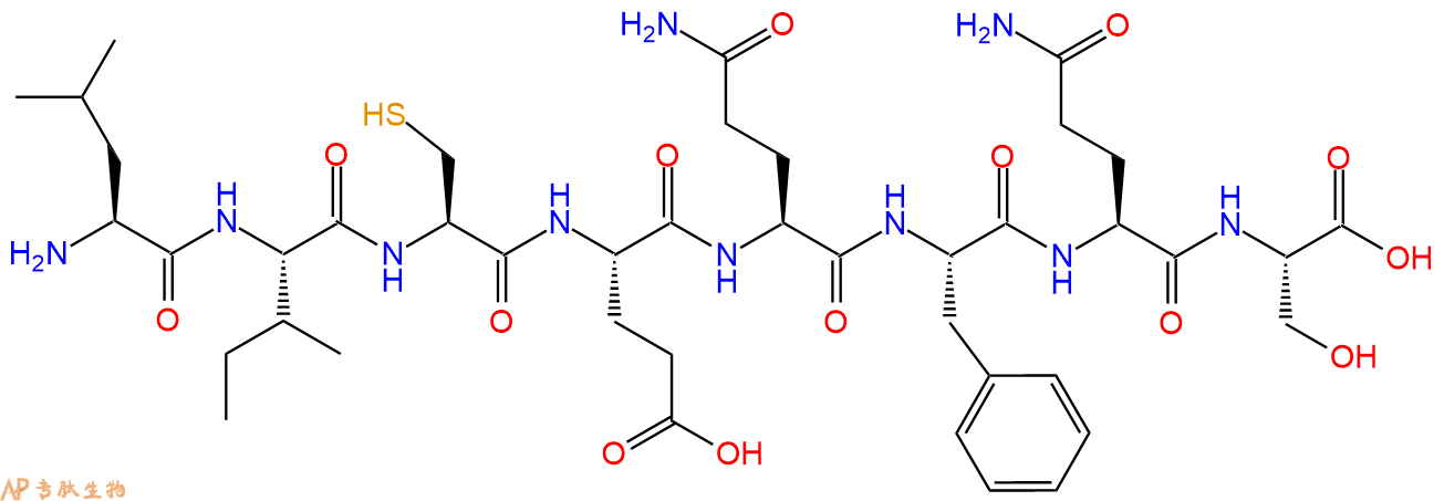 专肽生物产品H2N-Leu-Ile-Cys-Glu-Gln-Phe-Gln-Ser-COOH