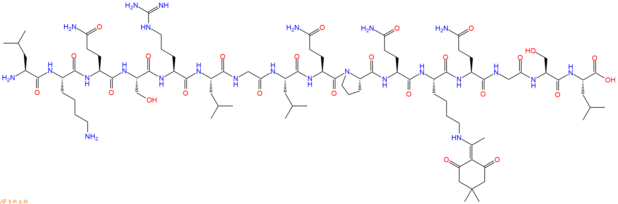 专肽生物产品H2N-Leu-Lys-Gln-Ser-Arg-Leu-Gly-Leu-Gln-Pro-Gln-Ly