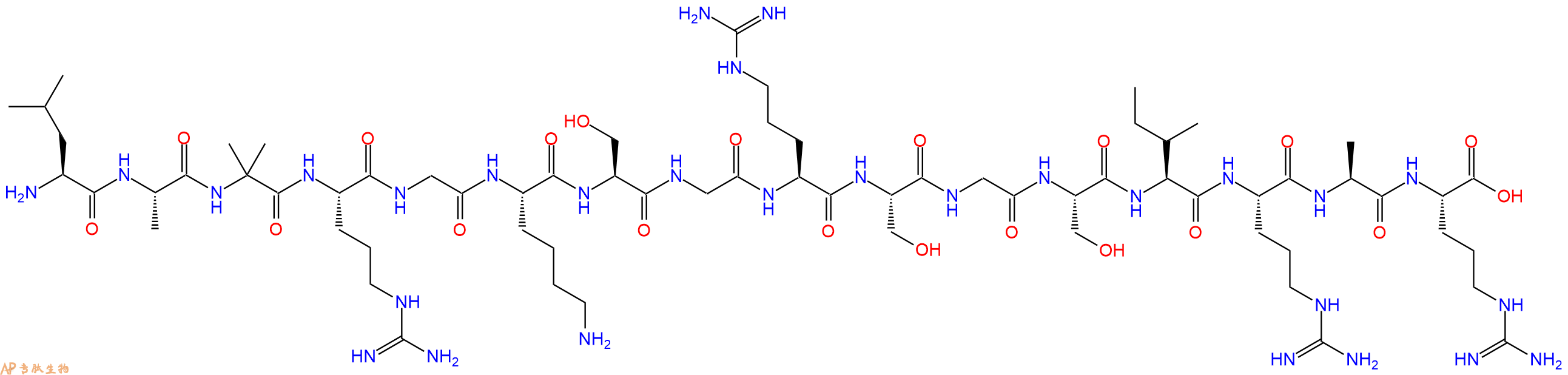 专肽生物产品H2N-Leu-Ala-Aib-Arg-Gly-Lys-Ser-Gly-Arg-Ser-Gly-Se