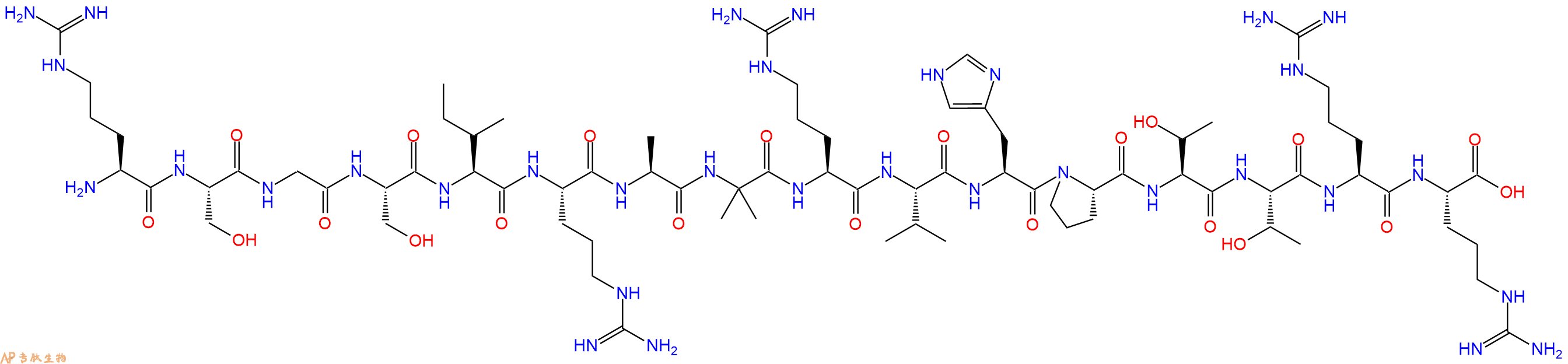 专肽生物产品H2N-Arg-Ser-Gly-Ser-Ile-Arg-Ala-Aib-Arg-Val-His-Pr