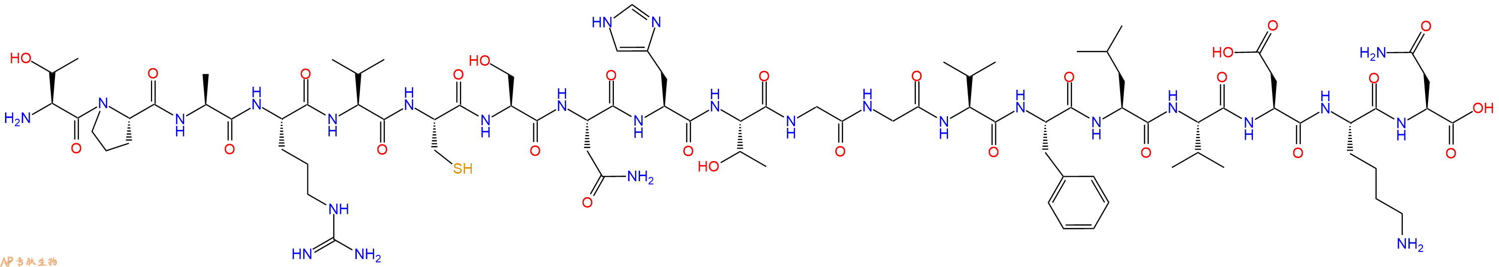 专肽生物产品H2N-Thr-Pro-Ala-Arg-Val-Cys-Ser-Asn-His-Thr-Gly-Gl