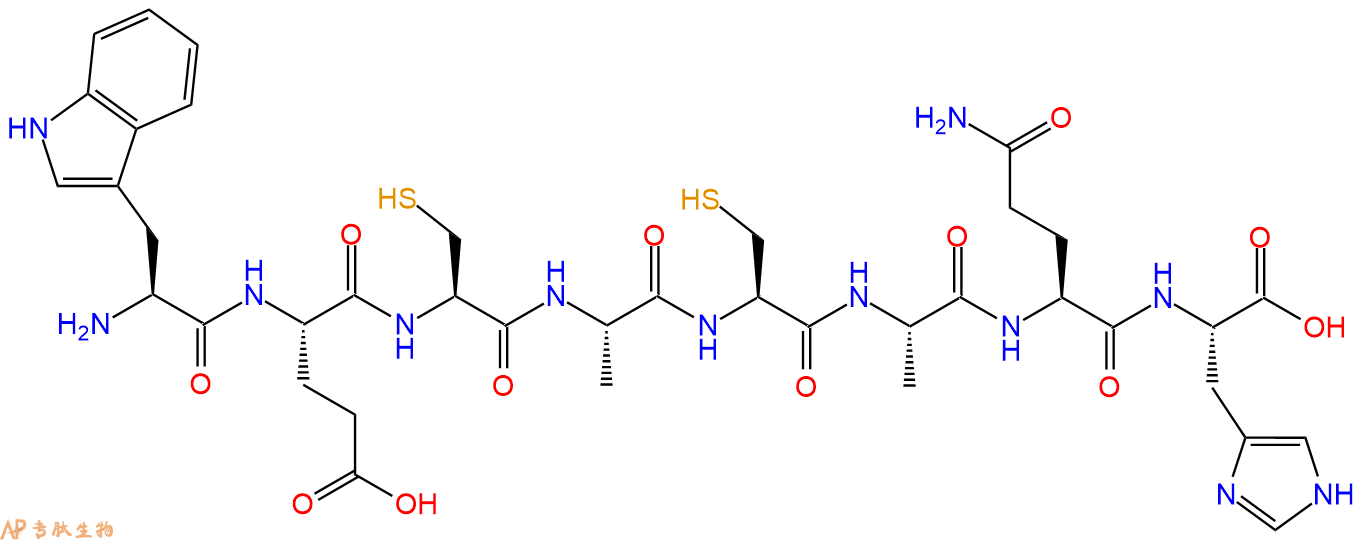 专肽生物产品H2N-Trp-Glu-Cys-Ala-Cys-Ala-Gln-His-COOH