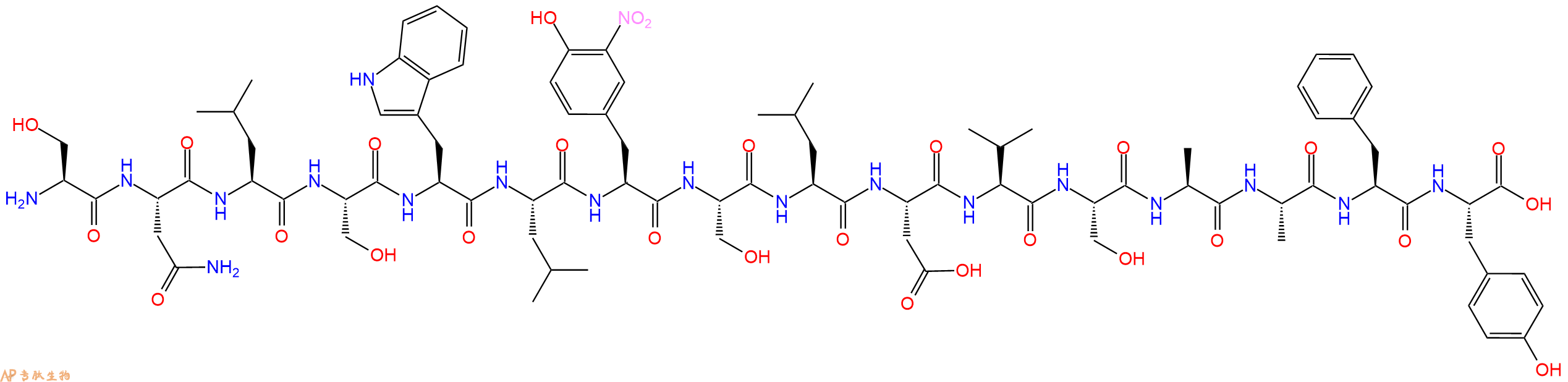 专肽生物产品H2N-Ser-Asn-Leu-Ser-Trp-Leu-Tyr(3NO2)-Ser-Leu-Asp-