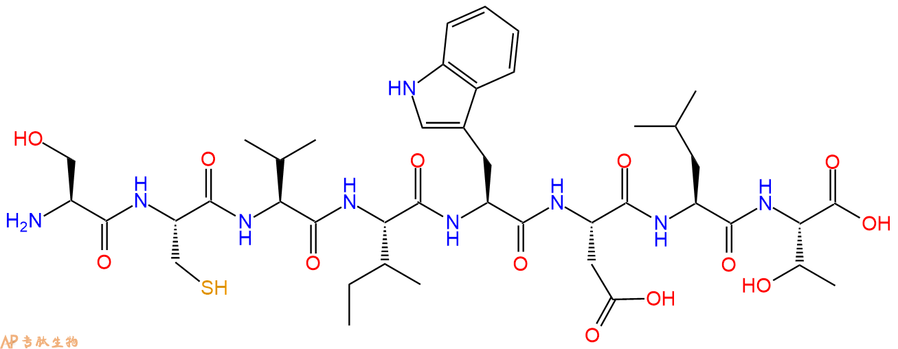 专肽生物产品H2N-Ser-Cys-Val-Ile-Trp-Asp-Leu-Thr-COOH