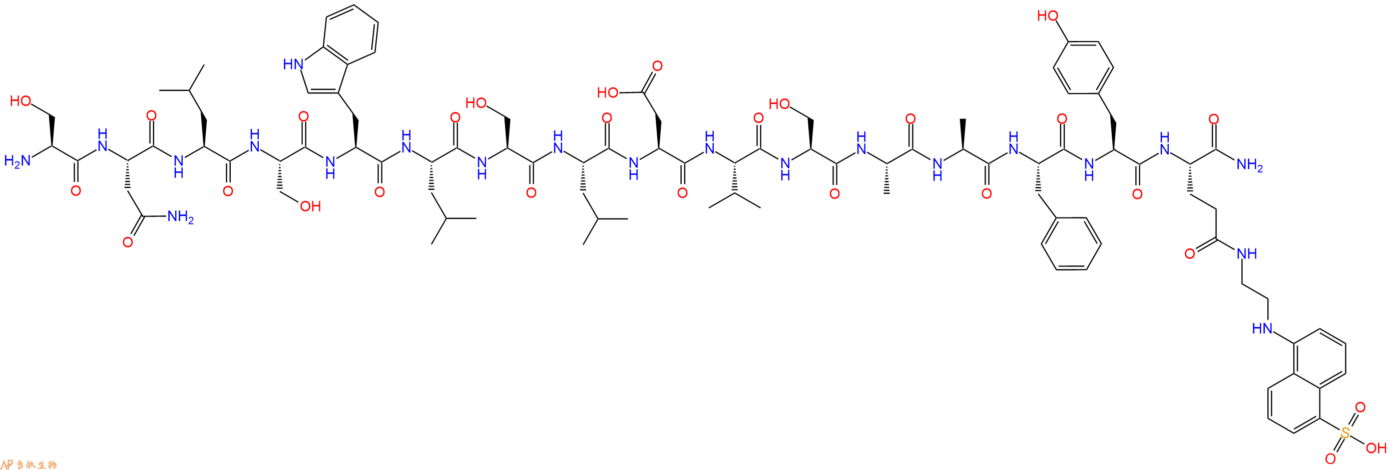 专肽生物产品H2N-Ser-Asn-Leu-Ser-Trp-Leu-Ser-Leu-Asp-Val-Ser-Al