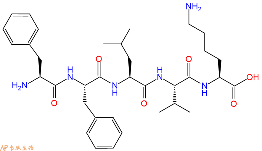 专肽生物产品H2N-Phe-Phe-Leu-Val-Lys-COOH