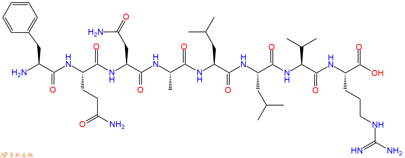专肽生物产品H2N-Phe-Gln-Asn-Ala-Leu-Leu-Val-Arg-COOH