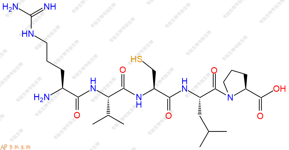 专肽生物产品H2N-Arg-Val-Cys-Leu-Pro-COOH