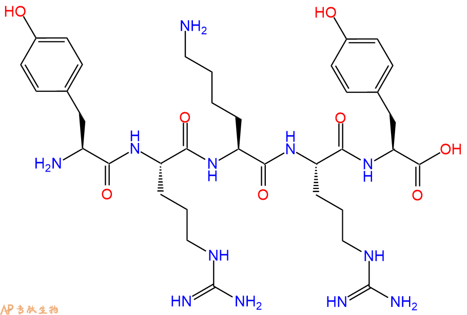 专肽生物产品H2N-Tyr-Arg-Lys-Arg-Tyr-COOH