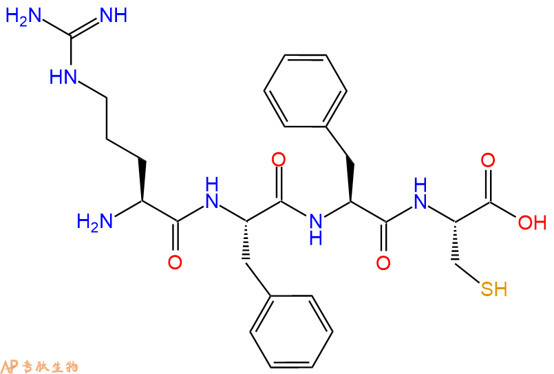 专肽生物产品H2N-Arg-Phe-Phe-Cys-COOH