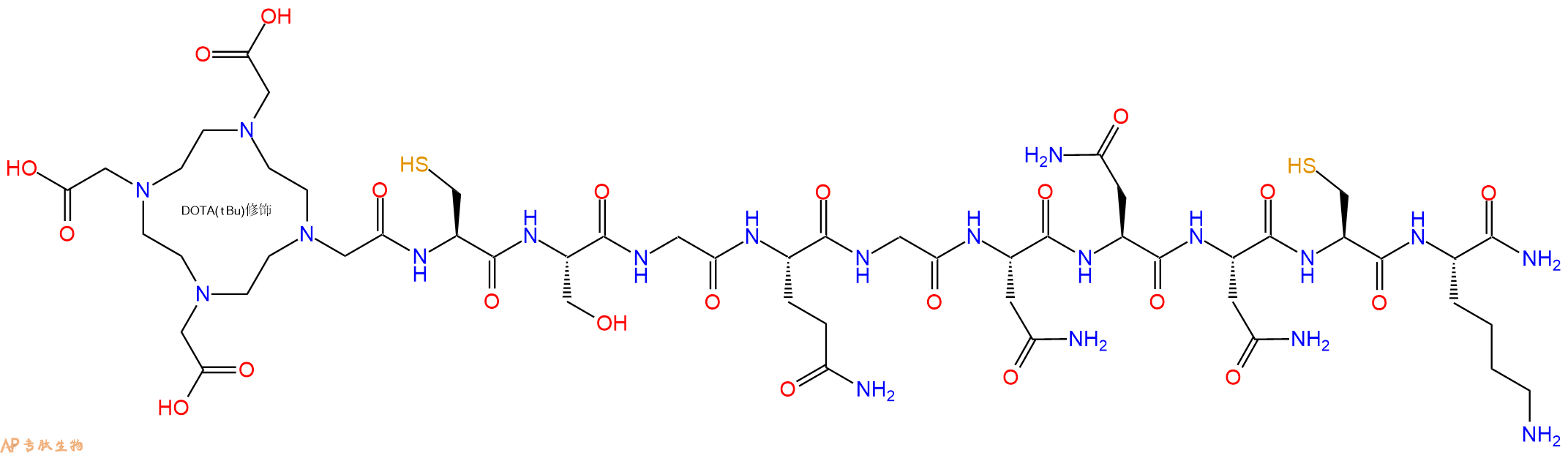 专肽生物产品DOTA-Cys-Ser-Gly-Gln-Gly-Asn-Asn-Asn-Cys-Lys-NH2