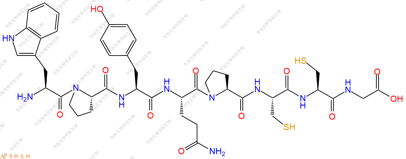 专肽生物产品H2N-Trp-Pro-Tyr-Gln-Pro-Cys-Cys-Gly-COOH