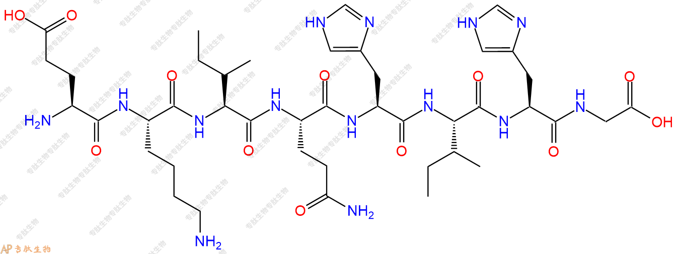 专肽生物产品H2N-Glu-Lys-Ile-Gln-His-Ile-His-Gly-COOH