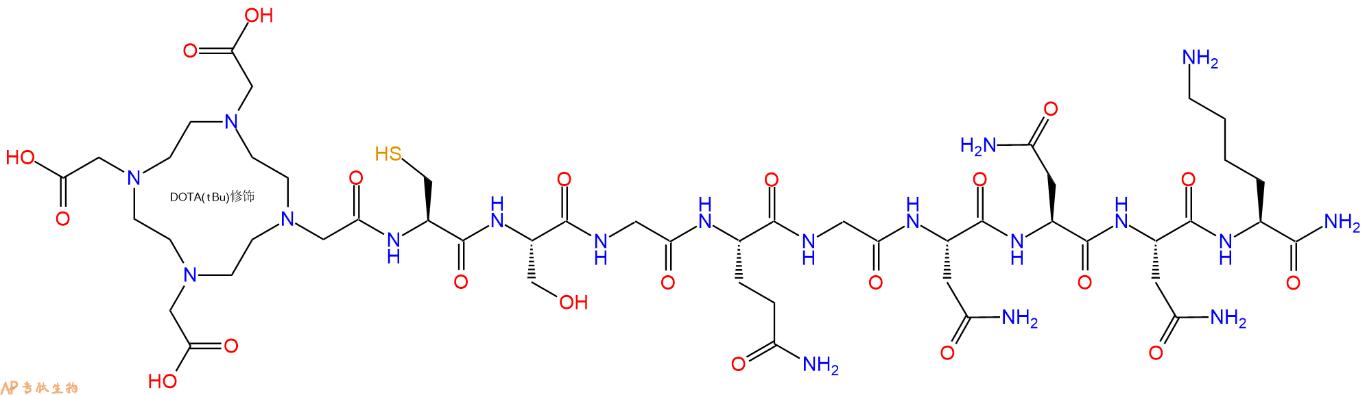 专肽生物产品DOTA-Cys-Ser-Gly-Gln-Gly-Asn-Asn-Asn-Lys-NH2