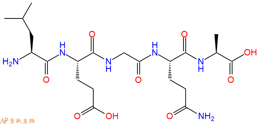 专肽生物产品H2N-Leu-Glu-Gly-Gln-Ala-COOH
