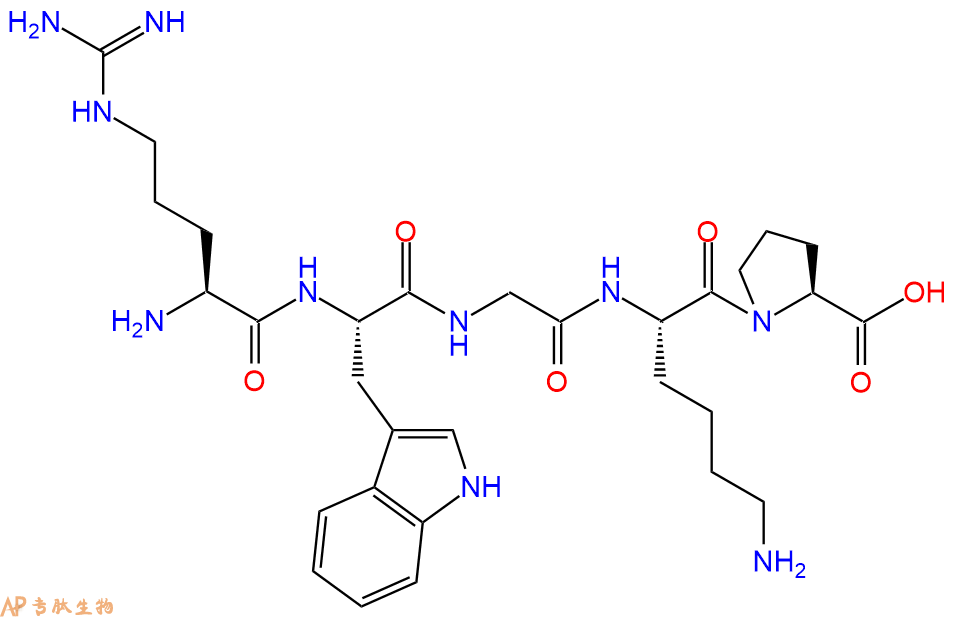 专肽生物产品H2N-Arg-Trp-Gly-Lys-Pro-COOH
