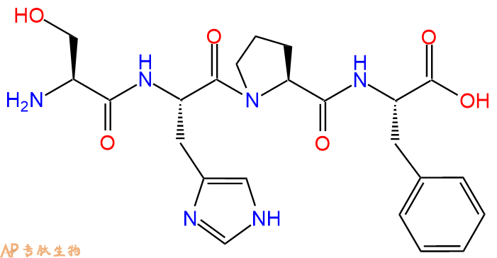 专肽生物产品H2N-Ser-His-Pro-Phe-COOH