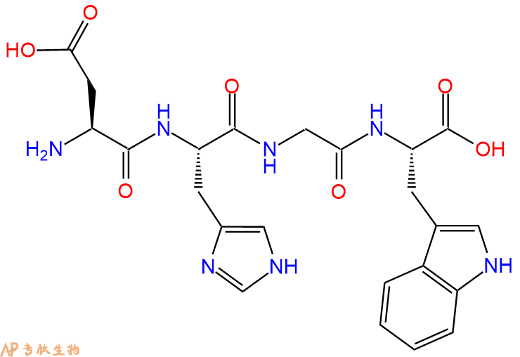 专肽生物产品H2N-Asp-His-Gly-Trp-COOH