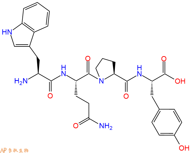 专肽生物产品H2N-Trp-Gln-Pro-Tyr-COOH