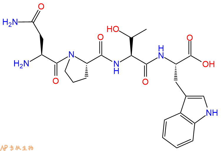专肽生物产品H2N-Asn-Pro-Thr-Trp-COOH