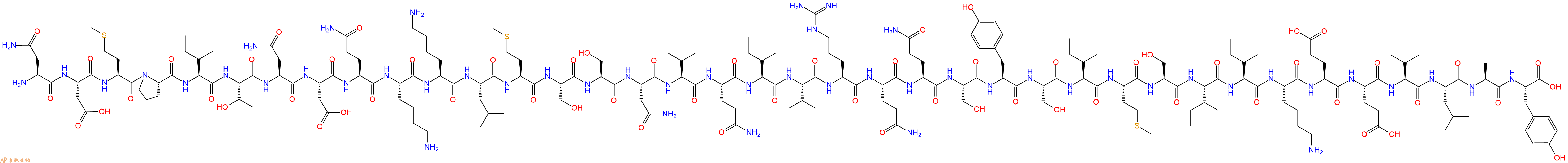 专肽生物产品H2N-Asn-Asp-Met-Pro-Ile-Thr-Asn-Asp-Gln-Lys-Lys-Le