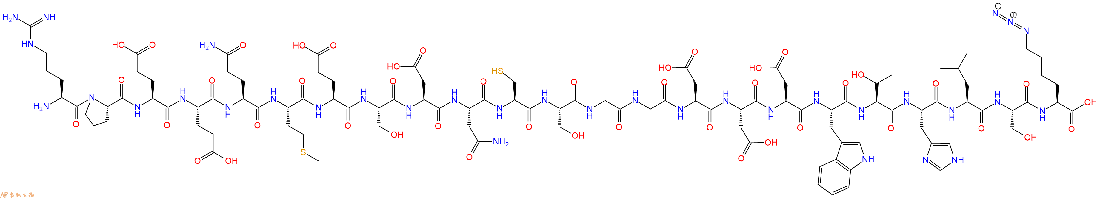 专肽生物产品H2N-Arg-Pro-Glu-Glu-Gln-Met-Glu-Ser-Asp-Asn-Cys-Se
