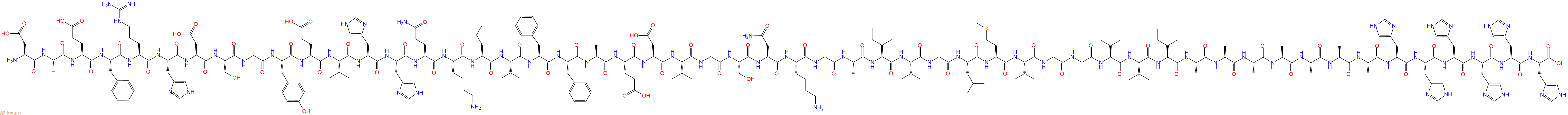 专肽生物产品H2N-Asp-Ala-Glu-Phe-Arg-His-Asp-Ser-Gly-Tyr-Glu-Va