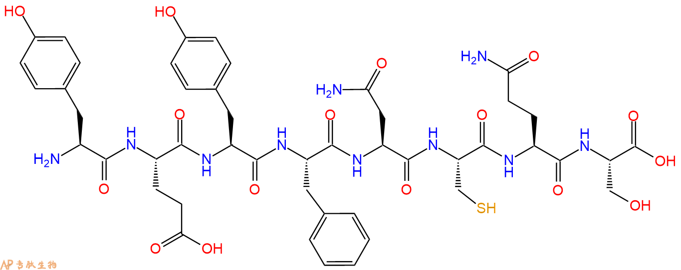 专肽生物产品H2N-Tyr-Glu-Tyr-Phe-Asn-Cys-Gln-Ser-COOH