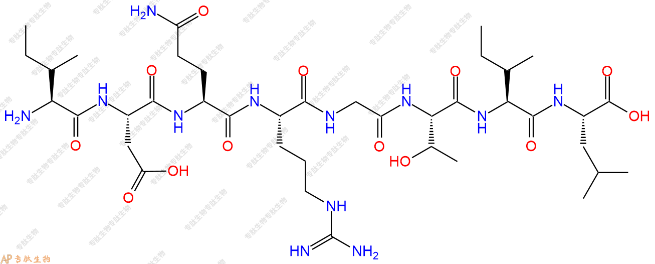 专肽生物产品H2N-Ile-Asp-Gln-Arg-Gly-Thr-Ile-Leu-COOH