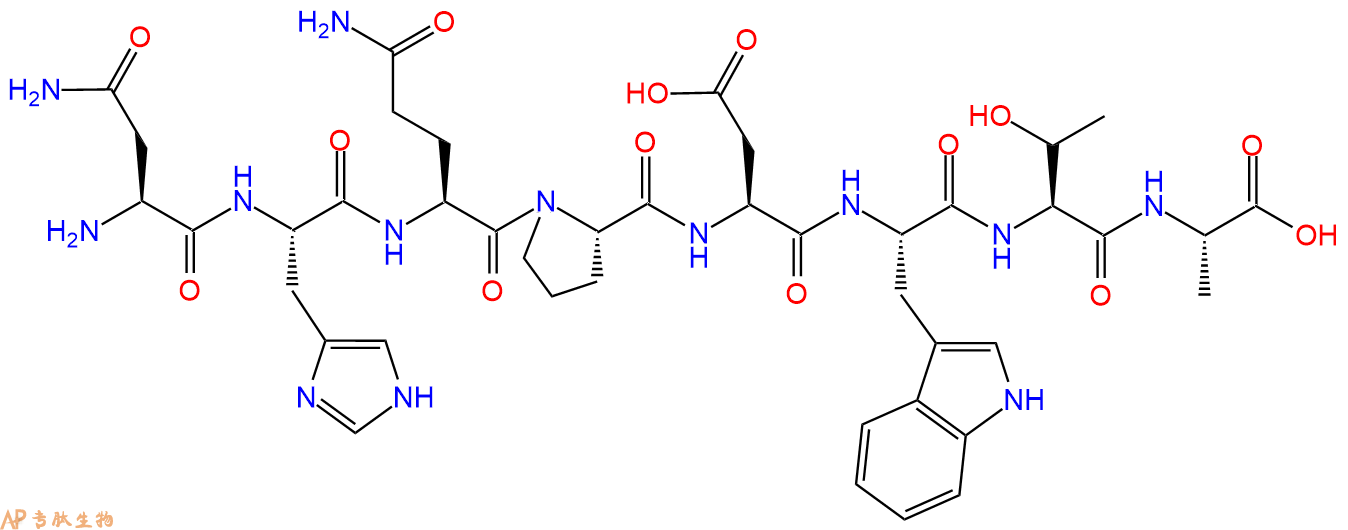 专肽生物产品H2N-Asn-His-Gln-Pro-Asp-Trp-Thr-Ala-COOH