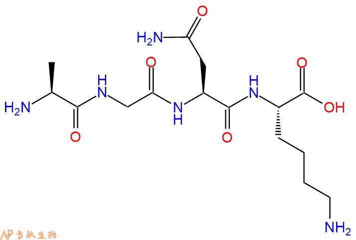专肽生物产品H2N-Ala-Gly-Asn-Lys-COOH
