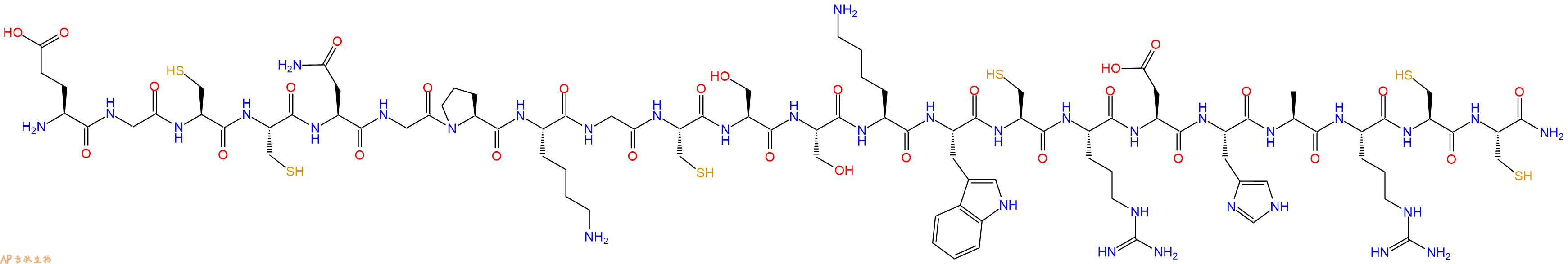专肽生物产品H2N-Glu-Gly-Cys-Cys-Asn-Gly-Pro-Lys-Gly-Cys-Ser-Se