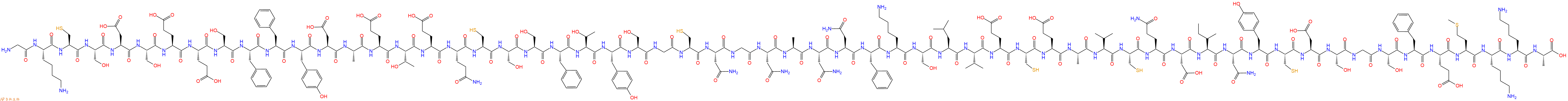 专肽生物产品H2N-Gly-Lys-Cys-Ser-Asp-Ser-Glu-Glu-Ser-Phe-Phe-Ty