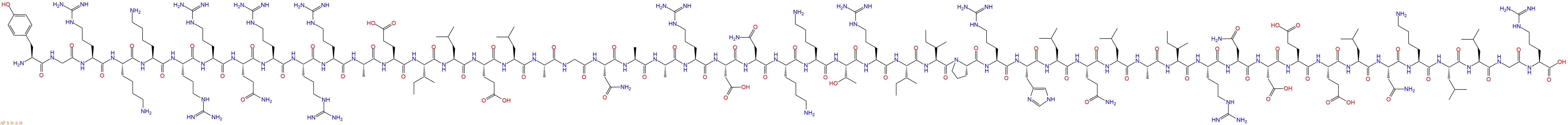专肽生物产品H2N-Tyr-Gly-Arg-Lys-Lys-Arg-Arg-Gln-Arg-Arg-Arg-Al