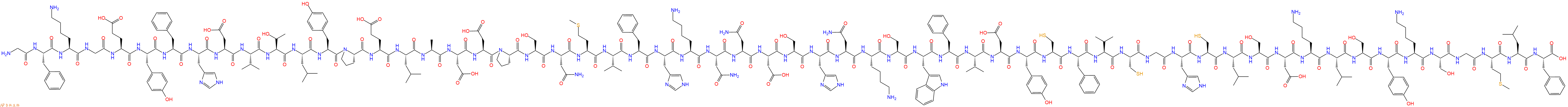 专肽生物产品H2N-Gly-Phe-Lys-Gly-Glu-Tyr-Phe-His-Asp-Val-Thr-Le