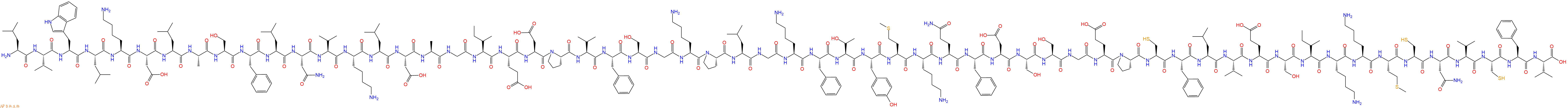 专肽生物产品H2N-Leu-Val-Trp-Leu-Lys-Asp-Leu-Ala-Ser-Phe-Leu-As