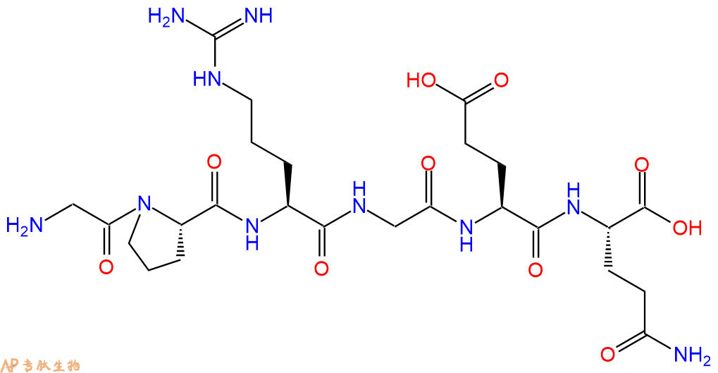 专肽生物产品H2N-Gly-Pro-Arg-Gly-Glu-Gln-COOH