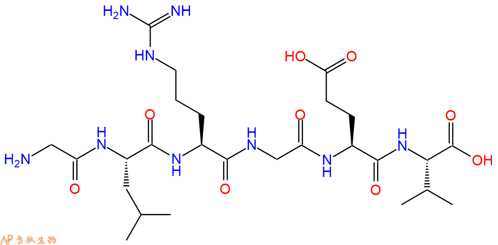 专肽生物产品H2N-Gly-Leu-Arg-Gly-Glu-Val-COOH